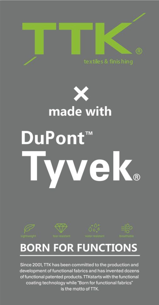TTK®杜邦™Tyvek®系列:这不是一块普通的面料!